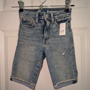 NWT Gap Kids Girls Bermuda Jean Shorts Size 8